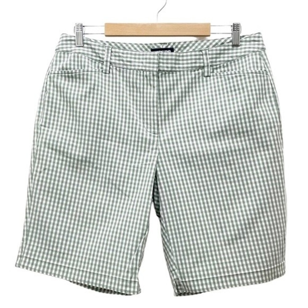Lands' End Green Checkered Women's Shorts